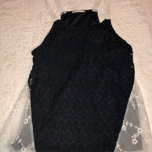 Blue and white Lacy top girls